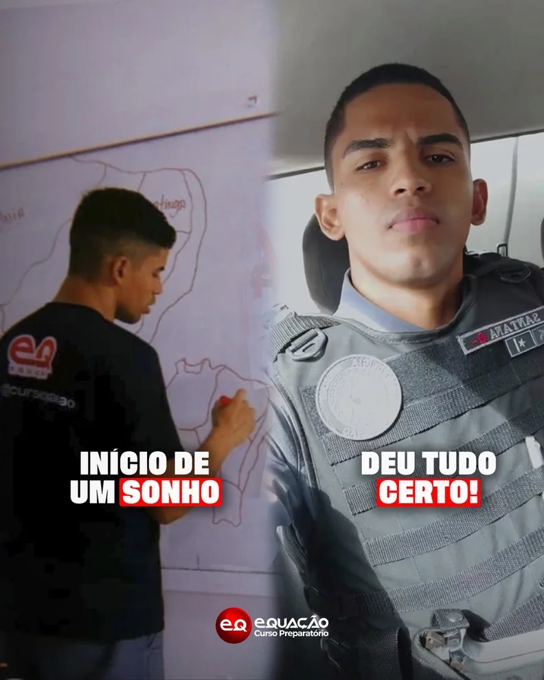 Aluno do Curso Equação aprovado na carreira militar